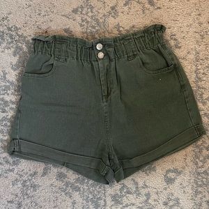 Army green shorts